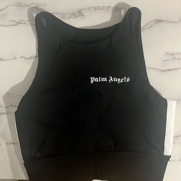 Authentic palm angels logo print track crop top - Picture 1 of 5